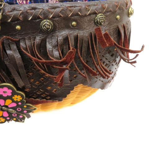 ANNA SUI アナスイ かごバッグ フリンジ レザー バタフライ ANNA SUI アナスイ かごバッグ フリンジ レザー バタフライ