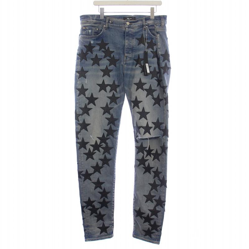 AMIRI × CHEMIST 23SS LEATHER STARS JEAN ジーンズ デニムパンツ 