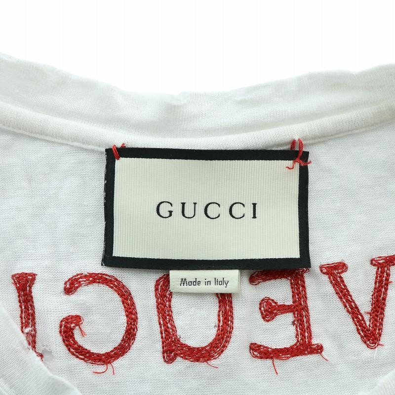 GUCCI グッチ Tシャツ 半袖 カットソー ダメージ加工 シーサー GUCCI グッチ Tシャツ 半袖 カットソー ダメージ加工 シーサー