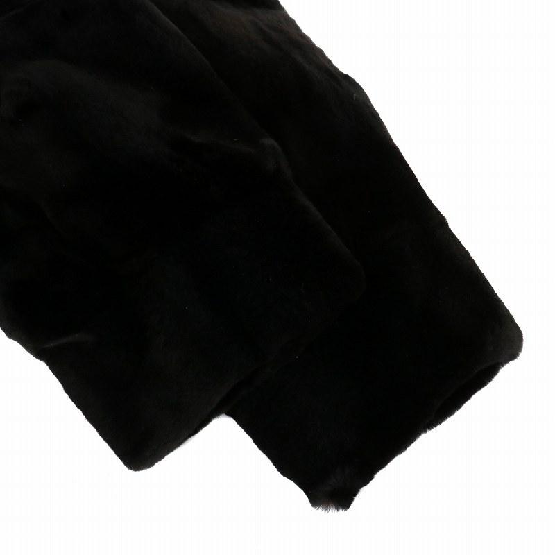 【中古】SAGA MINK GuyLaroche 銀サガ ファーコート アウター 毛皮 シェアードミンク 逆毛 肩パッド 裏地総柄 F 茶色 サガミンク SAGA MINK ギラロッシュ GuyLaroche 銀サガ ファーコート