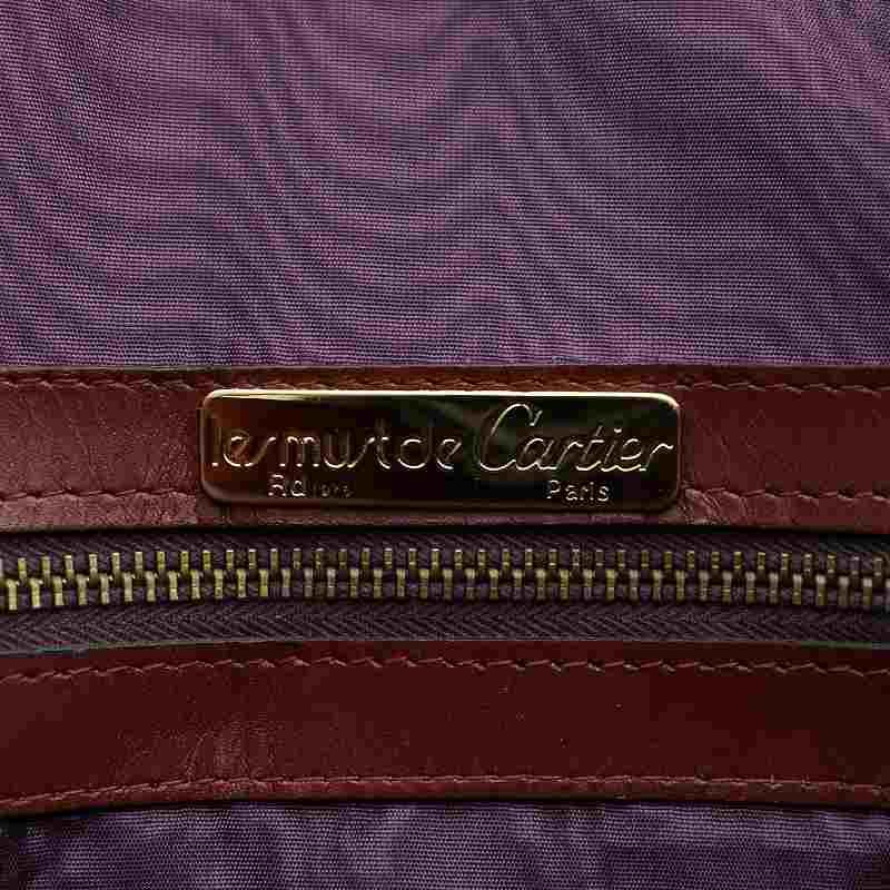 カルティエ Cartier ボストンバッグ ハンド レザー マストライン ロゴ