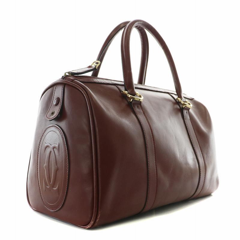 Cartier カルティエ ボストンバッグ ボルドー 中古・古着通販】Cartier (カルティエ) 【古着】ミニボストンバッグ