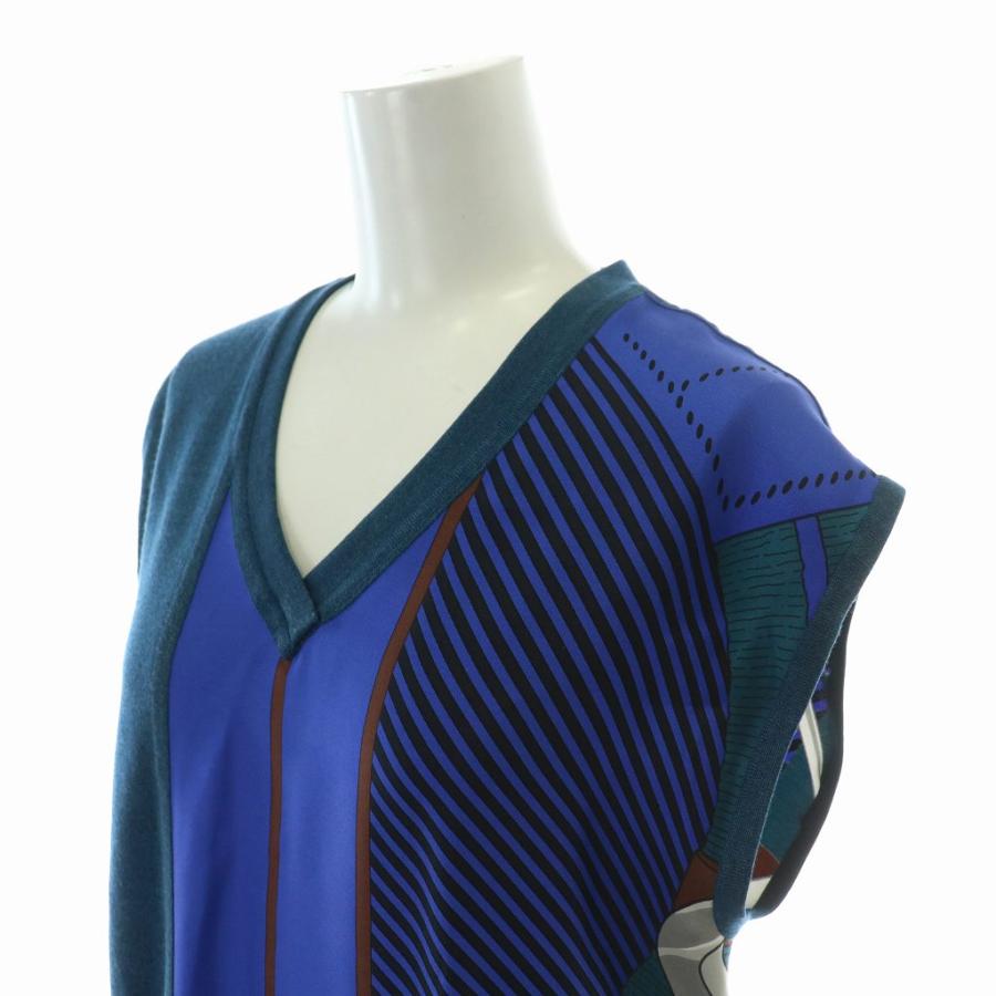 HERMES（エルメス） ツイルレーヌ ワンピース ロング ノースリーブ 絹