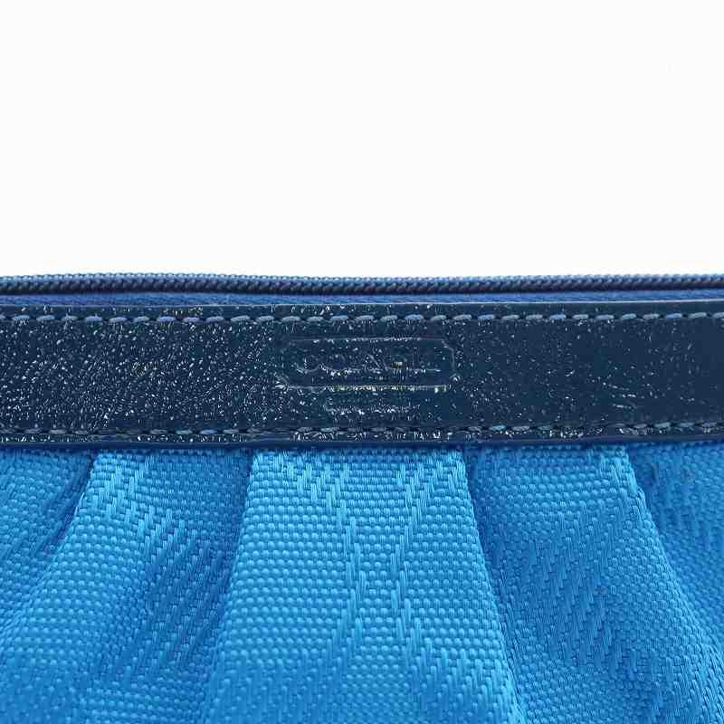 COACH（コーチ） ポーチ 小物入れ キャンバス エナメル シグネチャー