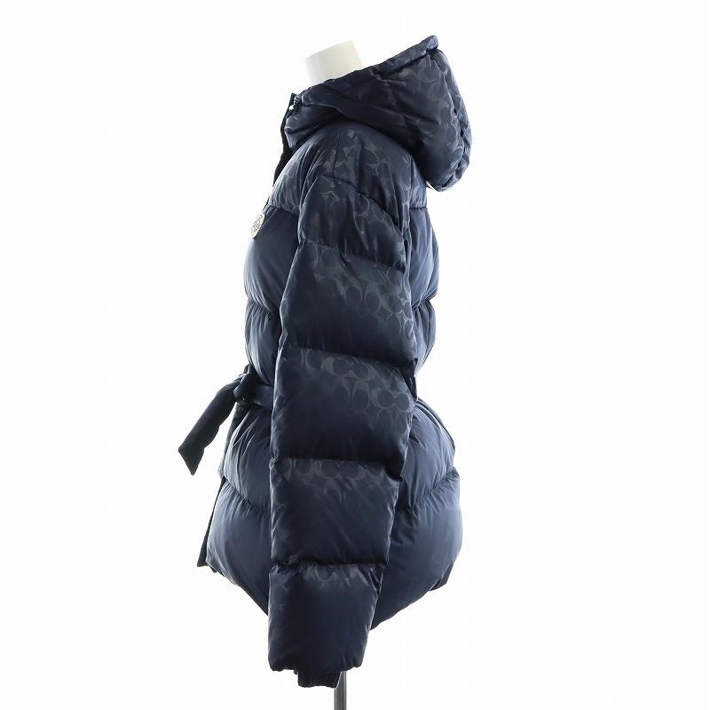 美品　COACH コーチ　ライナー付き　ミドルコート COACH（コーチ） ダウンコート ミドル ロゴ シグネチャー 長袖 総裏地