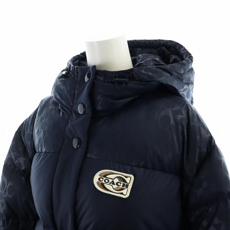 COACH（コーチ） ダウンコート ミドル ロゴ シグネチャー 長袖 総裏地