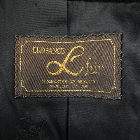 ELEGANCE Lfur ファーコート ラムファー ミンクファー 毛皮 ミドル M