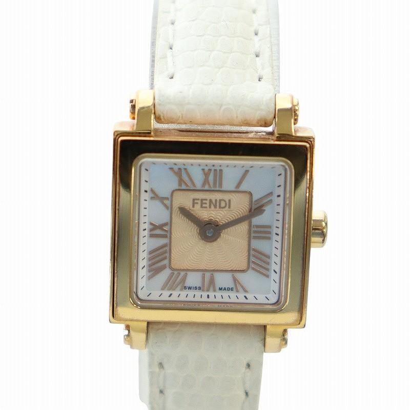 FENDI クアドロミニシェル文字盤ゴールド