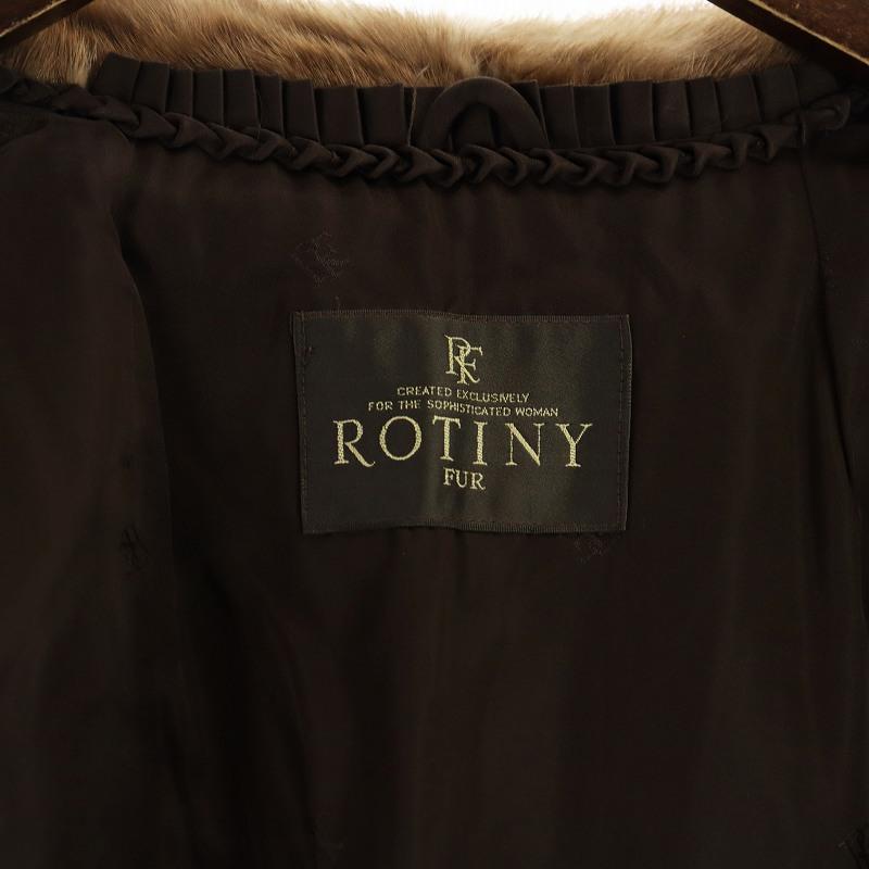ロティニー ROTNY 毛皮コート ミンクファー ミドル 長袖 総裏地 11 L