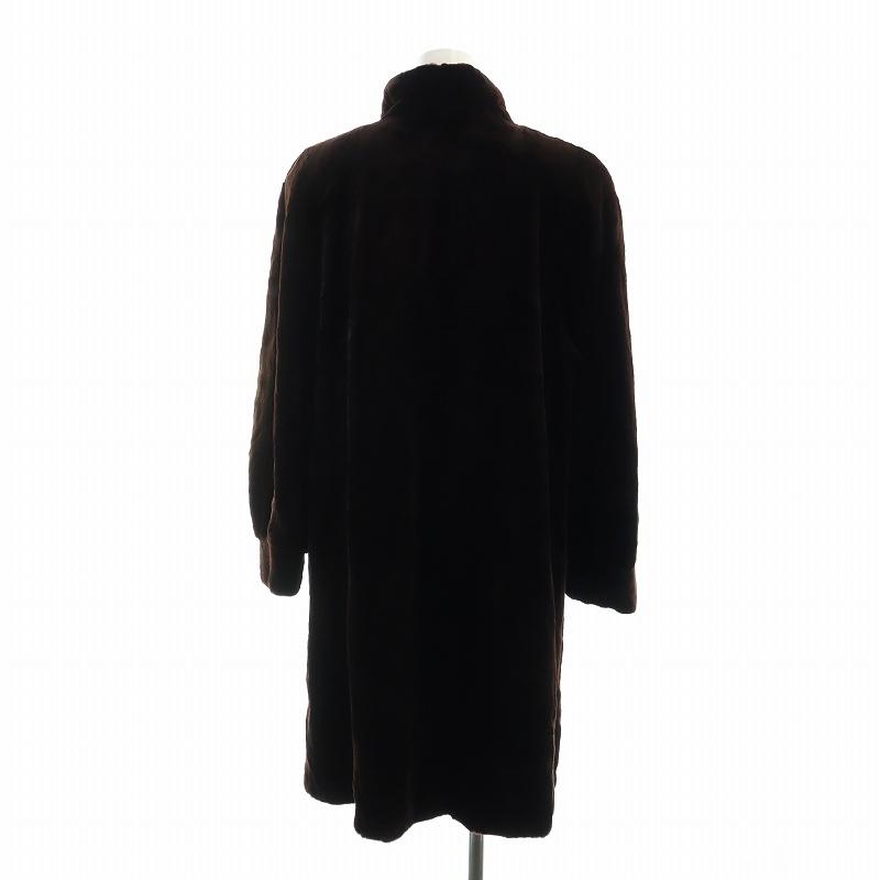 【中古】THE INTERNATIONAL COLLECTION 毛皮コート シェアードミンクファー 長袖 総裏地 ロング 逆毛 F 茶 THE INTERNATIONAL COLLECTION 毛皮コート シェアードミンクファー