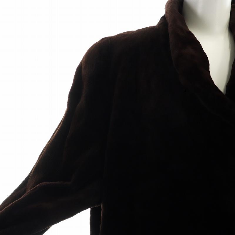 【中古】THE INTERNATIONAL COLLECTION 毛皮コート シェアードミンクファー 長袖 総裏地 ロング 逆毛 F 茶 THE INTERNATIONAL COLLECTION 毛皮コート シェアードミンクファー