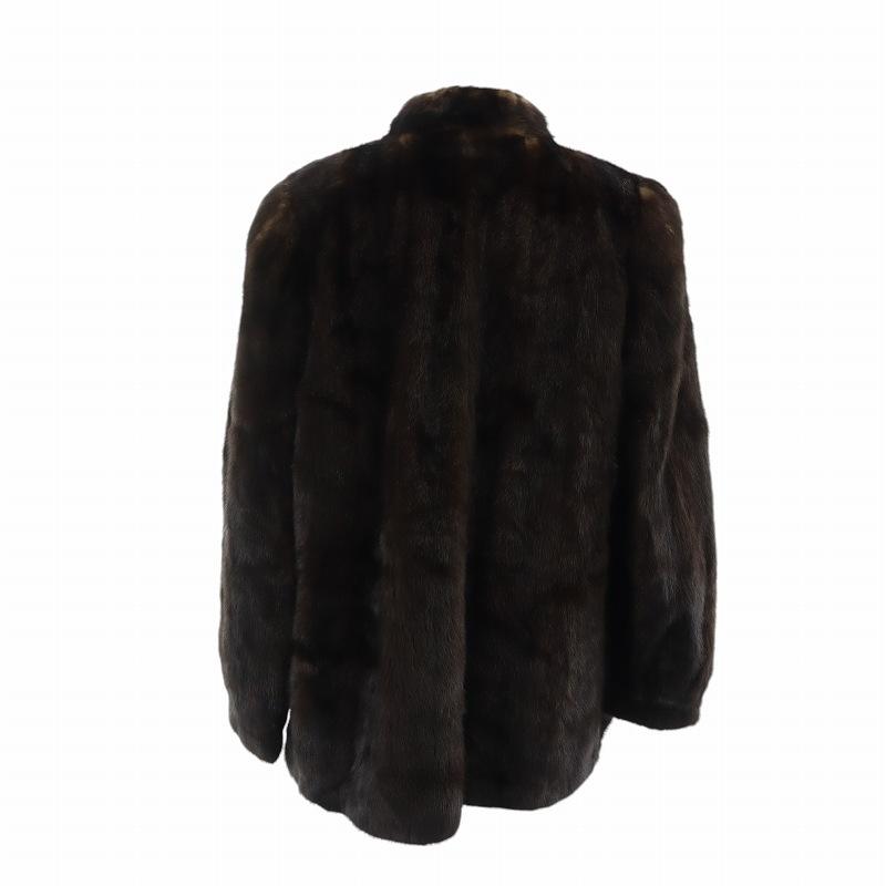 【中古】ナカムラ ファー nakamura fur 毛皮コート 長袖 ミドル 総裏地 ブラウンミンクファー ネーム刺繍入り ナカムラ ファー nakamura fur 毛皮コート 長袖 ミドル 総裏地