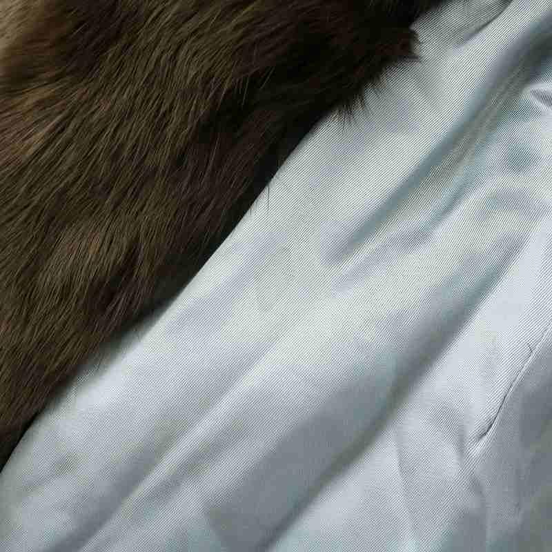 MICHEL  ヌートリア ファーコート 裏地:ペイズリー柄 ブラウン MICHEL ヌートリア ファーコート 裏地:ペイズリー柄 ブラウン MICHEL