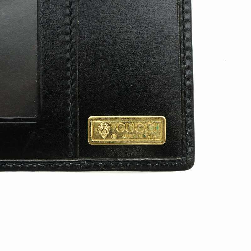 GUCCI グッチ 長財布 レザー 三つ折り がま口 インター
