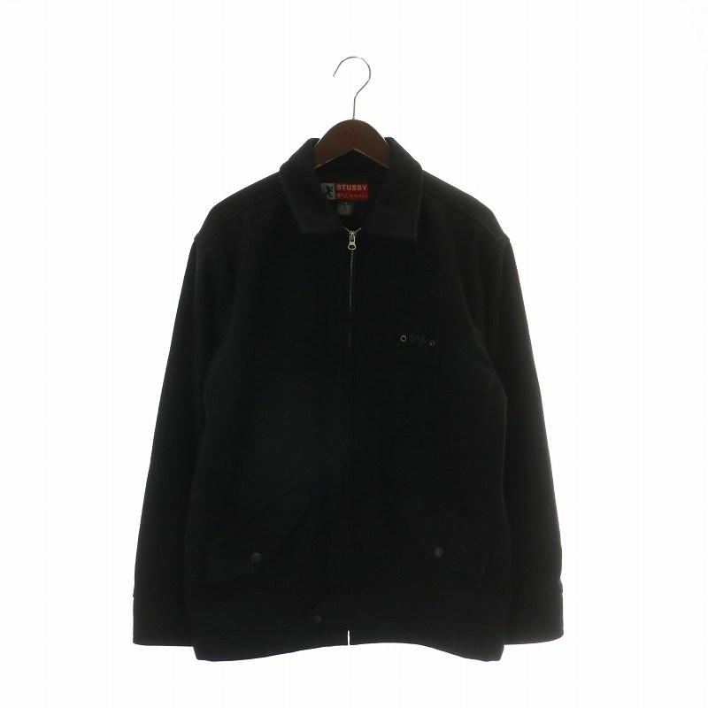 【中古】ステューシー STUSSY 90’s オールド N.Y.L.T.L.A メルトン ジャケット ブルゾン ウール S 黒 ブラックメンズ STUSSY（ステューシー） STUSSY 90's オールド ヴィンテージ