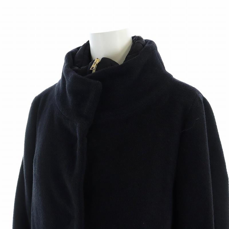 ヘルノ HERNO ロング コート ウール アンゴラ混 ジップアップ ジレ