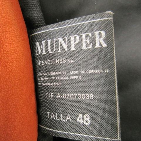 ムンペル MUNPER レザージャケット 本革 ジップアップ ステンカラー