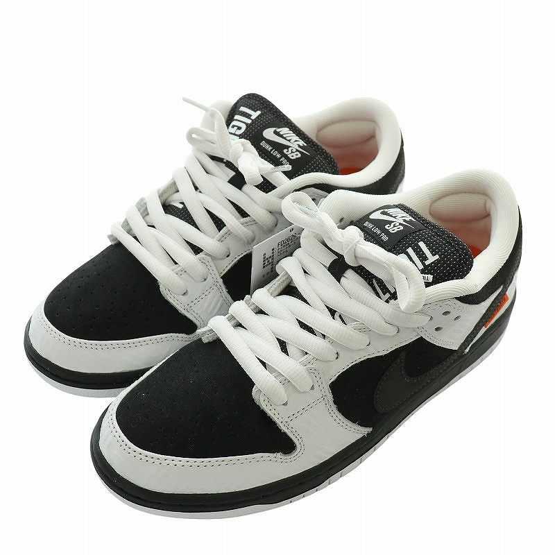 未使用品 NIKE SB × TIGHTBOOTH Dunk Low Pro QS Black and White