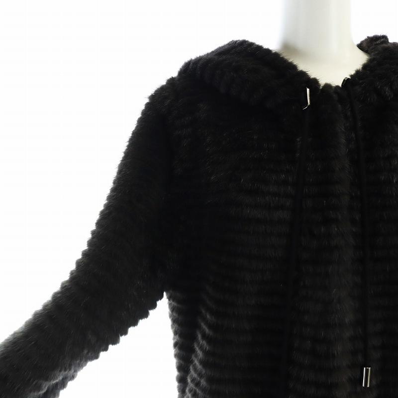 LOEWE（ロエベ） ミンクファー フード コート 毛皮 ミドル ドロー