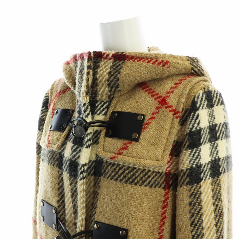 バーバリーロンドン　ダッフルコート　ロング　ノバチェック　フード　ウール ENGLAND製】バーバリー ノバチェック ロング ダッフルコート ウール 紺