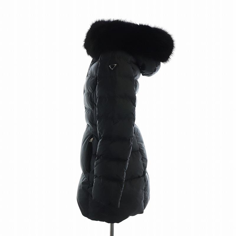 PRADA（プラダ） ダウンジャケット ミドル 長袖 三角プレート ブルー