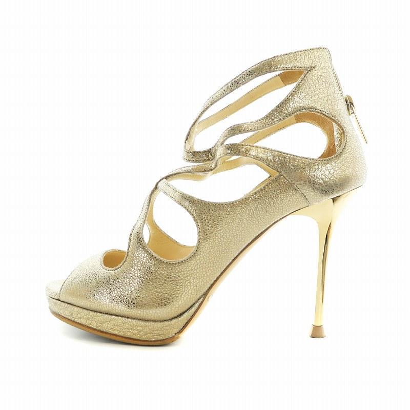 ジミーチュウ JIMMY CHOO パンプス オープントゥ ハイヒール