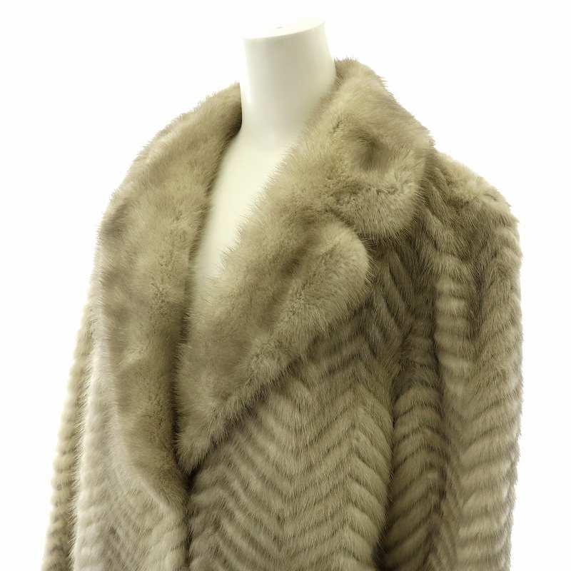 ファーコート チェスターコート ミンク 毛皮 ハーフ ミドル 総裏地