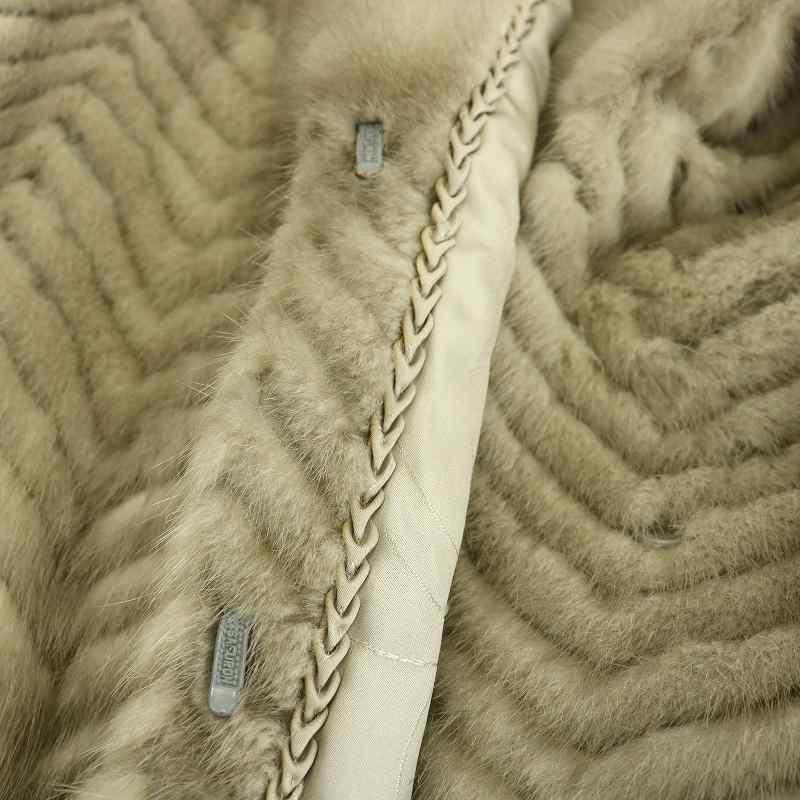 ファーコート チェスターコート ミンク 毛皮 ハーフ ミドル 総裏地