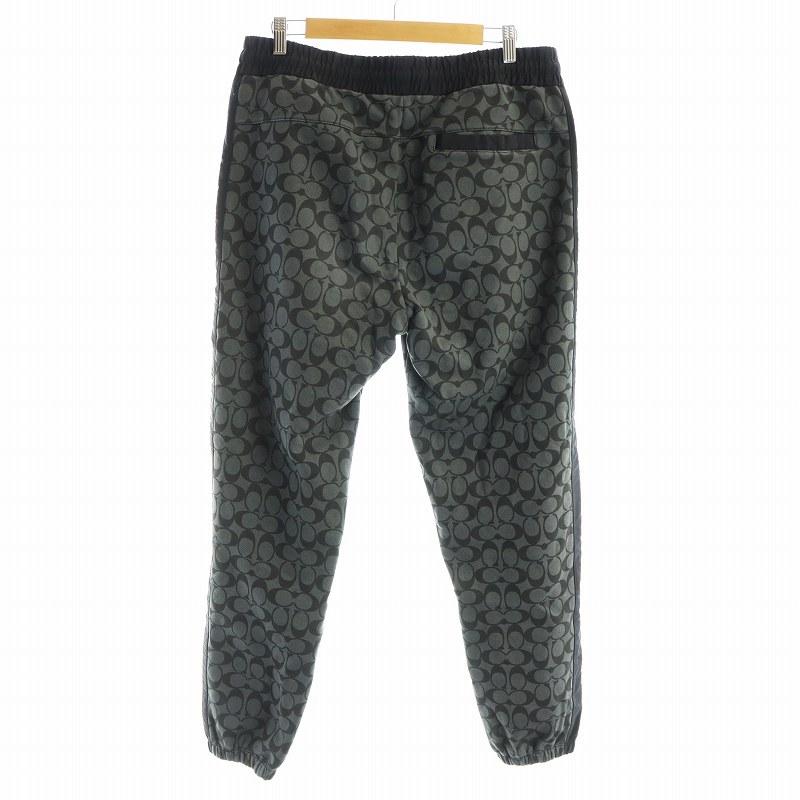 COACH / ボトム/3/コットン/GRY/総柄/C7806// COACH（コーチ） シグネチャー ジョガー イージーパンツ ロゴ 総柄 L