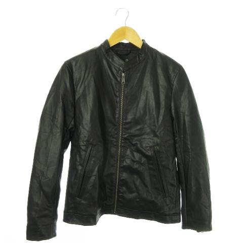 レザージャケット シングルライダース 黒 ナノユニバース L Vol.1うっとり艶肌JKが2万円台で本当ナノ?!｜雑誌Begin(ビギン