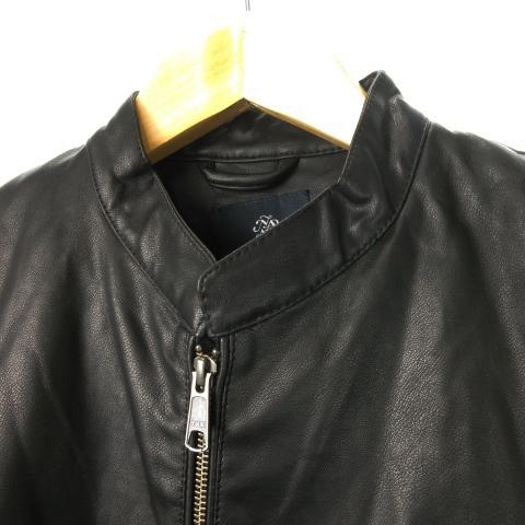 レザージャケット シングルライダース 黒 ナノユニバース L Vol.1うっとり艶肌JKが2万円台で本当ナノ?!｜雑誌Begin(ビギン