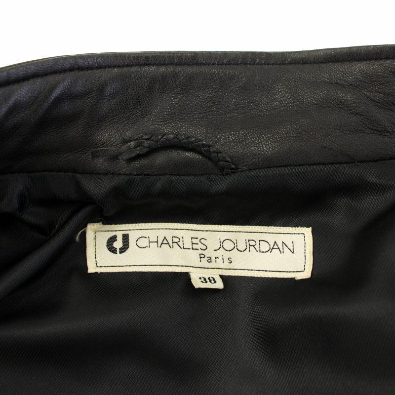 CHARLES JOURDAN シャルル ジョルダン レザーコート アウター 38