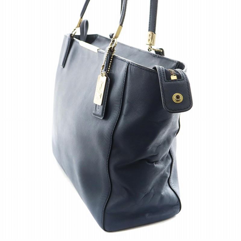 COACH コーチ トートバッグ ハンドバッグ ショルダーバッグ レザー 青 