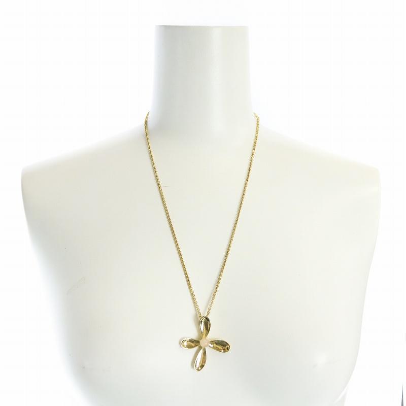 ハナエモリ HANAE MORI ネックレス アクセサリー ペンダント クロス 花 