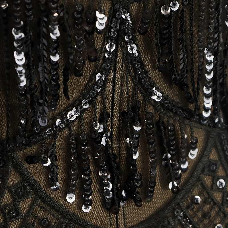 タダシショージ TADASHI SHOJI ロングワンピース ドレス スパンコール