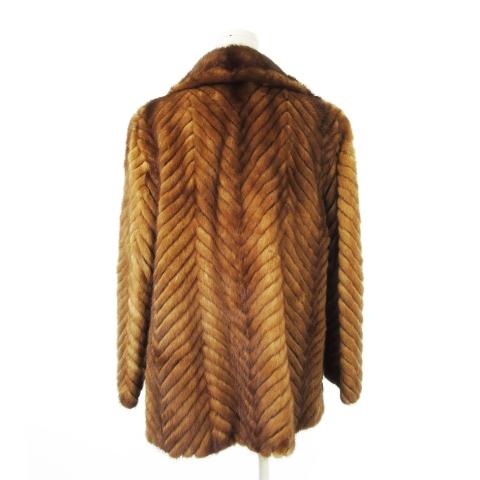 ノーブランド 節約 ファーコート ミンク ミンクファー 毛皮 ハーフ