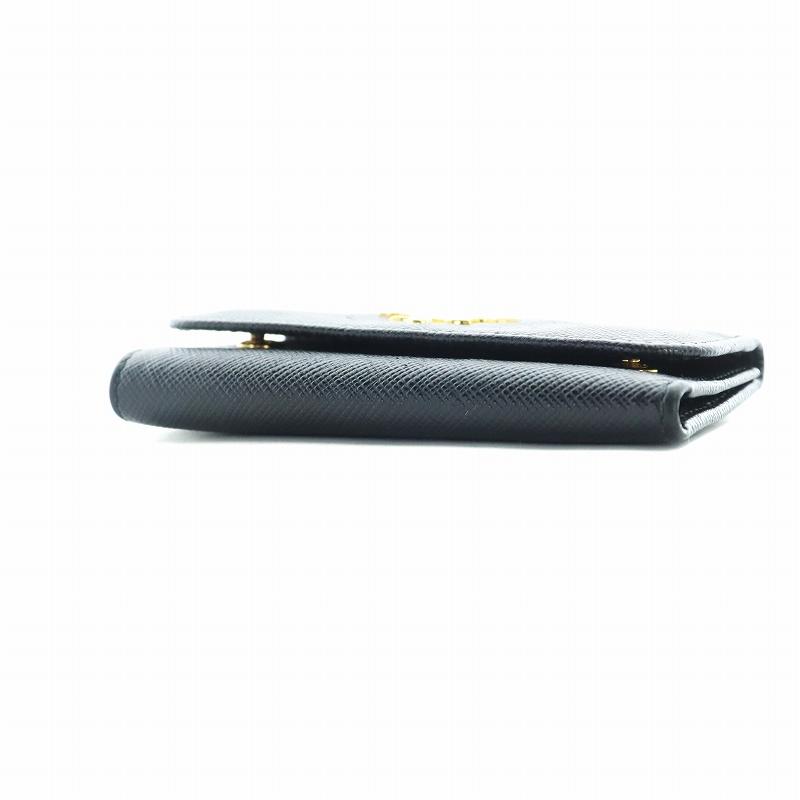 PRADA（プラダ） サフィアーノ キーケース 6連 レザー ロゴ 黒