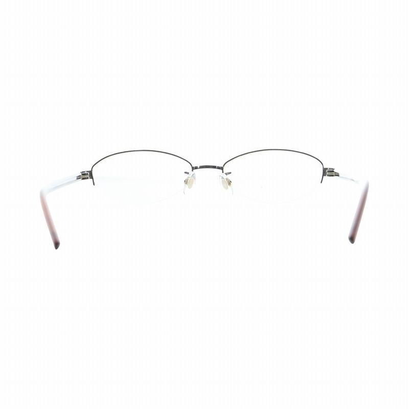 GUCCI（グッチ） 眼鏡 めがね 度入り ハーフリム ロゴ クリアレンズ 53