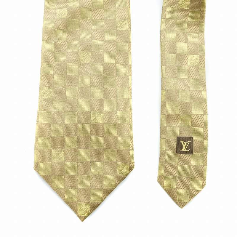LOUIS VUITTON（ルイ・ヴィトン） ネクタイ ワイドタイ ダミエ ロゴ 絹