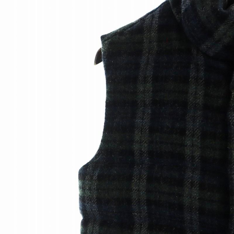 MONCLER ダウンベスト ツイードチェック グリーン MONCLER