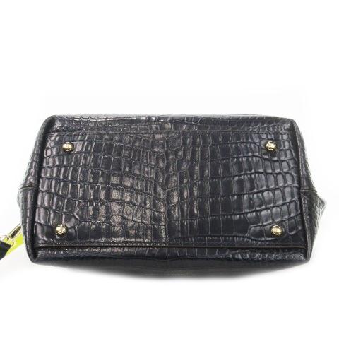 【美品】モーダプリンチペ　ブラックレザーショルダーバッグ モーダプリンチペ Modaprincipe ショルダーバッグ ハンドバッグ 2way