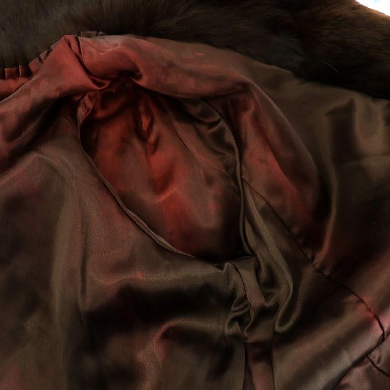 オズファー OSFUR ファーコート 毛皮コート ヌートリア ハーフ 茶