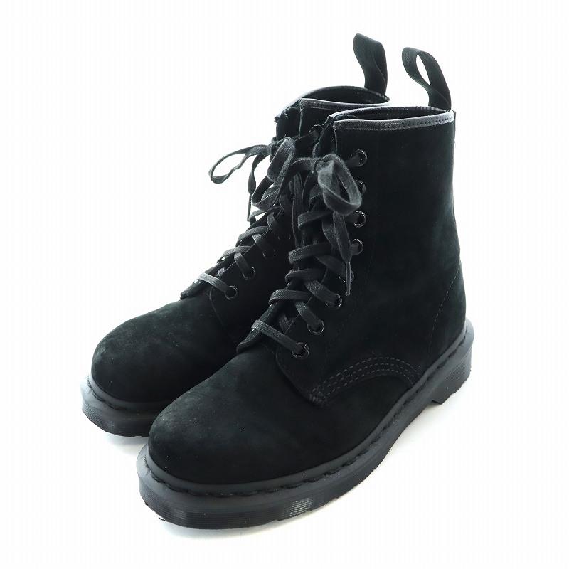 【中古】ドクターマーチン DR.MARTENS モノ MONO soft buck ショートブーツ 8ホール スエード レザー UK4 23cm 黒 Dr.Martens（ドクターマーチン） モノ MONO soft buck ショートブーツ
