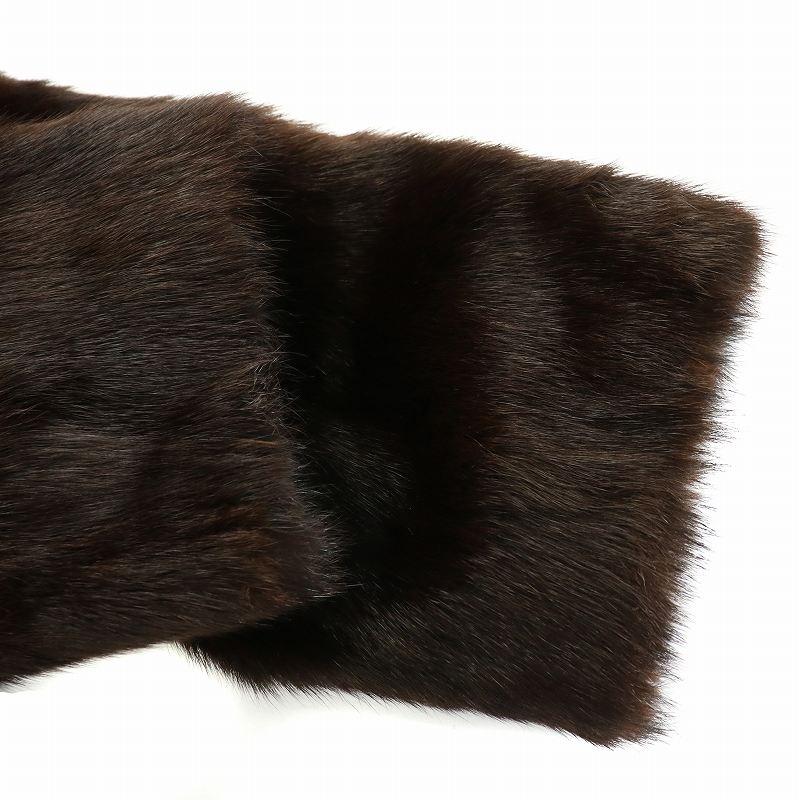 ノーブランド ミンクファーコート 毛皮コート ミドル 茶 ブラウン