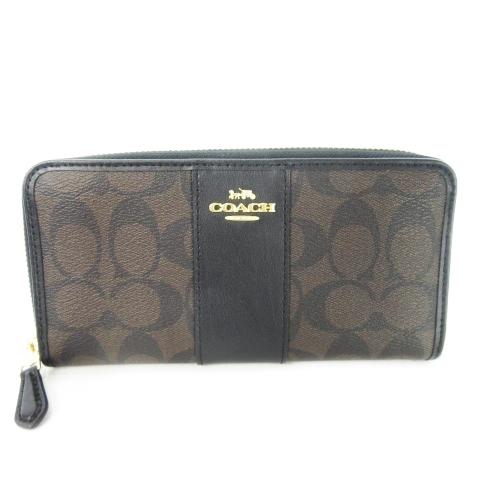 【未使用品】COACH コーチ ラウンド 長財布 F54630 ブラウン系 COACH（コーチ） 未使用品 長財布 ロングウォレット 小銭入れあり