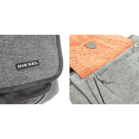 DIESEL（ディーゼル） ショルダーバッグ キャンバス レザー ロゴ 