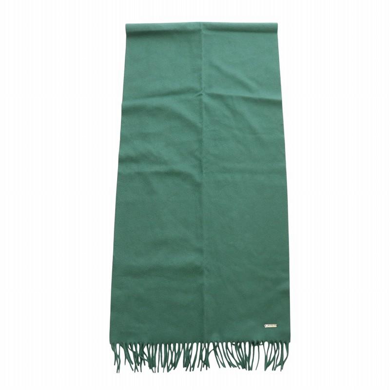 【美品】ロロピアーナ　カシミヤ100% マフラー　グリーン ロロピアーナ Loro Piana カシミヤ100％ マフラー ロゴプレート