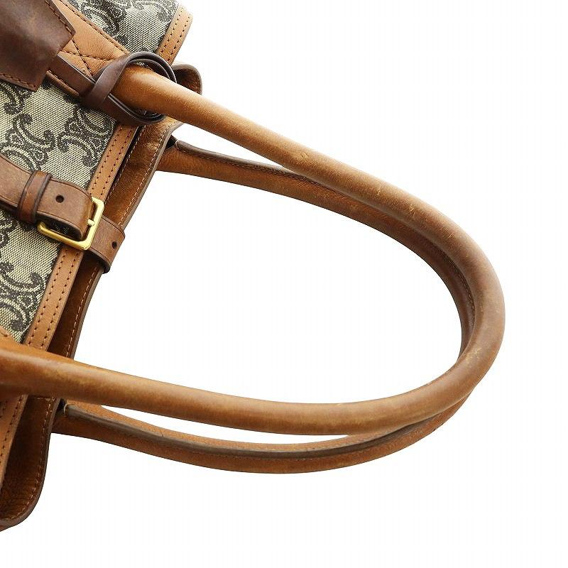 【美品】CELINE セリーヌ　パリマカダム　キャンバストートバッグ　トリオンフ セリーヌ トリオンフ バッグ celine レディースバッグ ミニ
