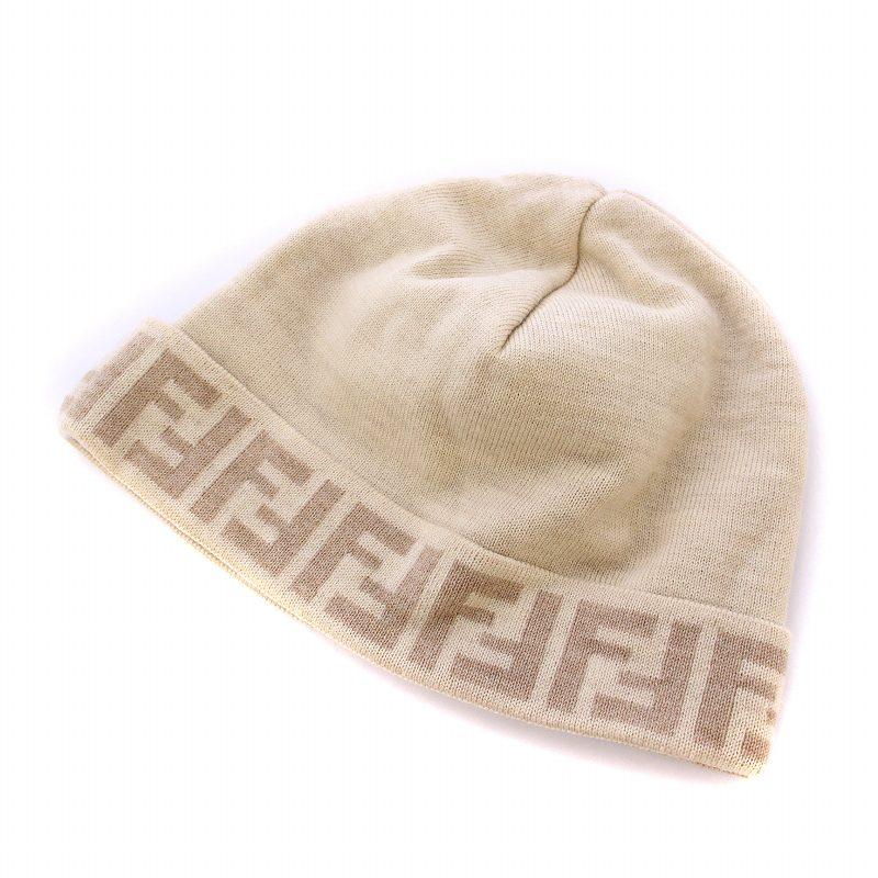 FENDI（フェンディ） FENDI 2点セット ニット帽 帽子 手袋 五本指 ロゴ