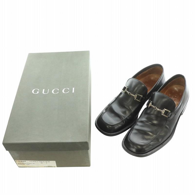 GUCCI グッチ 革靴 ブラック 25cm 40 GUCCI（グッチ） ホースビット ローファー 革靴 レザー 箱付き 40 25cm